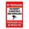 Video Surveillance Security Camera Monitored 24 Hour WARNING STICKER DS001