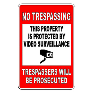 Video Surveillance Security Camera Monitored 24 Hour WARNING STICKER DS001