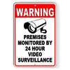 WARNING Monitored Video Surveillance 24hr Security Camera Metal Sign S31