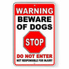 WARNING Sign Beware Of Dogs Do Not Enter Metal pitbull bite Security SBD030