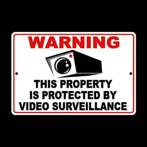 WARNING This Property Is Protected By Video Surveillance Sign Security S0008