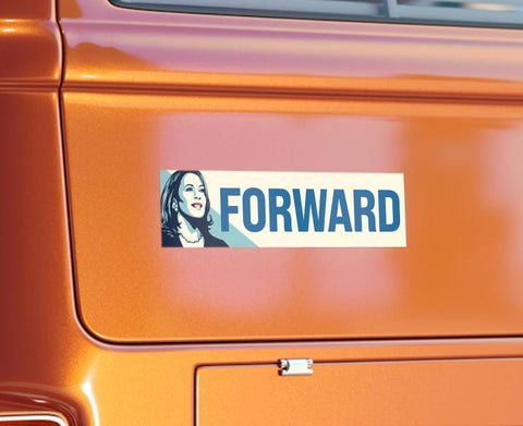 Image of Kamala Forward Bumper Sticker, Kamala Harris Forward Art, Forward with Kamala Harris 2024, Kamala Harris Forward Bumper Stickers