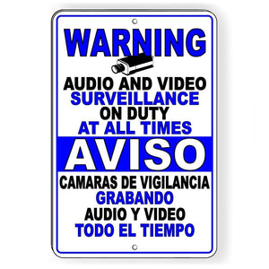 SPANISH SECURITY VIDEO SURVEILLANCE SIGN