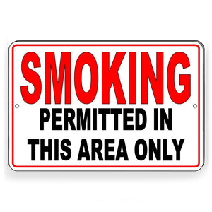 SMOKING PERMITTED IN THIS AREA ONLY