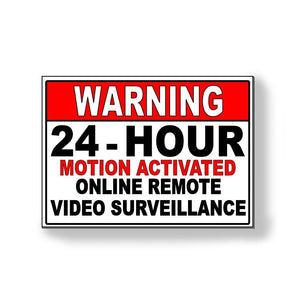 Warning 24 Hour Motion Activated Online Remote Video Surveillance