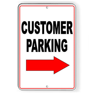 CUSTOMER PARKING ARROW RIGHT