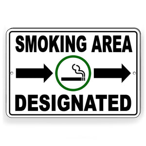 DESIGNATED SMOKING AREA ARROW RIGHT