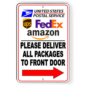 Deliver All Packages To Front Door Arrow Right