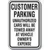 Customer Parking Sign