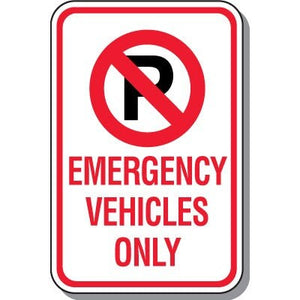 No Parking Signs - Emergency Vehicles Only