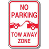 No Parking Tow Away Zone Sign