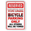 Vintage Bicycle Parking Only All Others Towed Metal Sign SC017