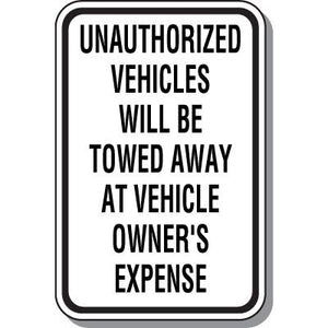 Tow Away Zone Sign