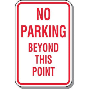 No Parking Beyond This Point Sign