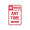 No Parking Any Time with Arrow