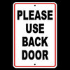 PLEASE USE BACK DOOR