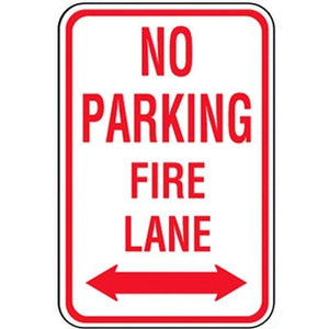 No Parking Fire Lane Sign