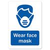 Public Safety Sign Wear Face Mask Heavy Duty