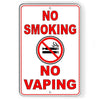 No Smoking Or Vaping Metal Sign in this area WARNING SNS015