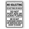 No Soliciting Do Not Knock Do Not Post Ads Or Fliers