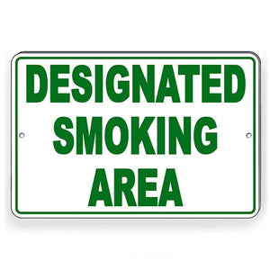 Designated Smoking Area Smoking Permitted Metal Sign SSP001