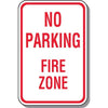 No Parking Fire Zone Sign