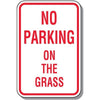 No Parking On The Grass Sign