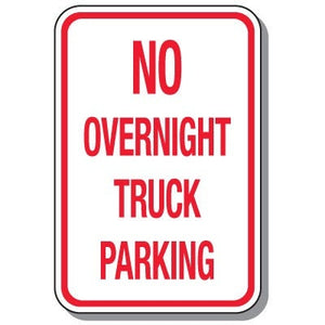 No Parking Signs - No Overnight Truck Parking