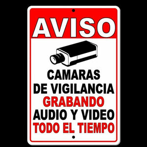 SPANISH SECURITY VIDEO SURVEILLANCE SIGN