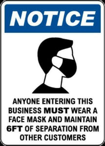 Wear a Face Mask Sign