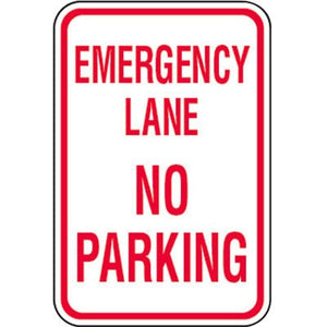 No Parking Signs - Emergency Lane No Parking